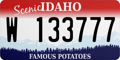ID license plate W133777