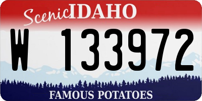 ID license plate W133972