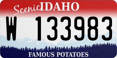 ID license plate W133983