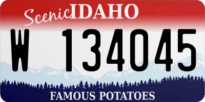ID license plate W134045