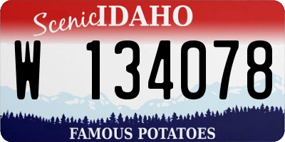 ID license plate W134078