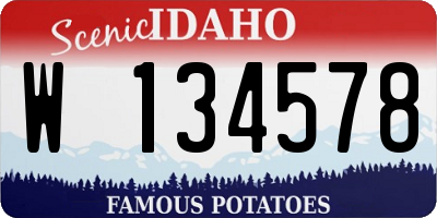 ID license plate W134578