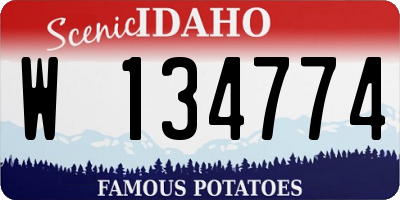 ID license plate W134774