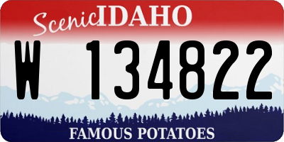 ID license plate W134822