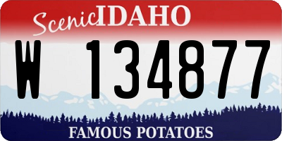 ID license plate W134877