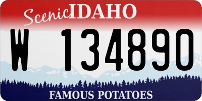 ID license plate W134890