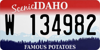 ID license plate W134982