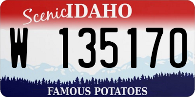 ID license plate W135170