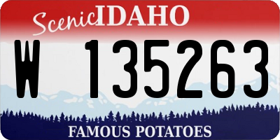 ID license plate W135263