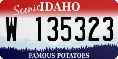 ID license plate W135323