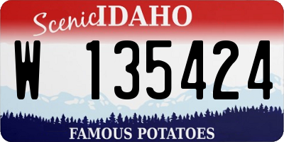 ID license plate W135424