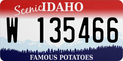 ID license plate W135466