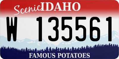 ID license plate W135561