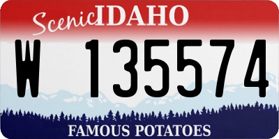 ID license plate W135574