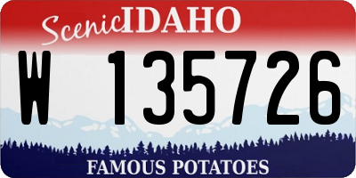 ID license plate W135726
