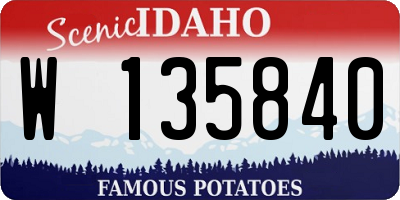 ID license plate W135840