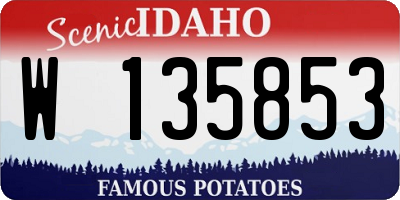 ID license plate W135853