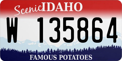 ID license plate W135864
