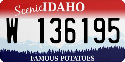 ID license plate W136195
