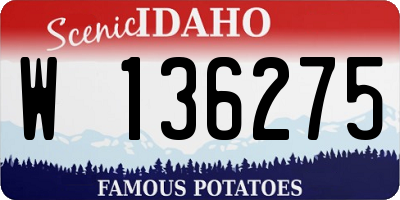 ID license plate W136275