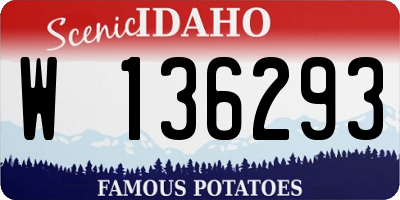 ID license plate W136293