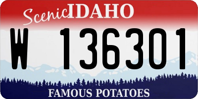 ID license plate W136301