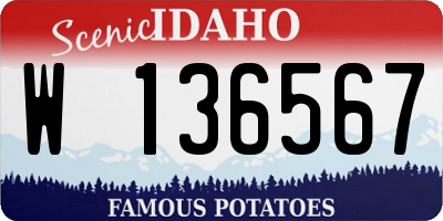 ID license plate W136567
