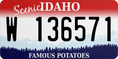 ID license plate W136571