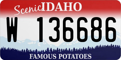 ID license plate W136686