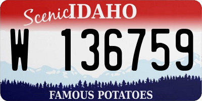 ID license plate W136759