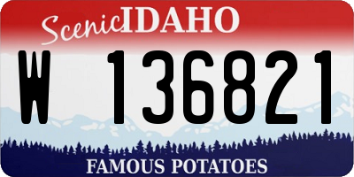 ID license plate W136821