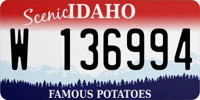 ID license plate W136994