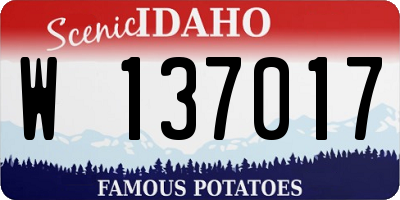 ID license plate W137017