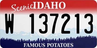 ID license plate W137213
