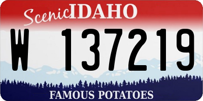 ID license plate W137219
