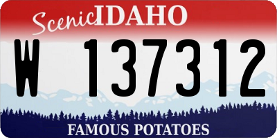 ID license plate W137312