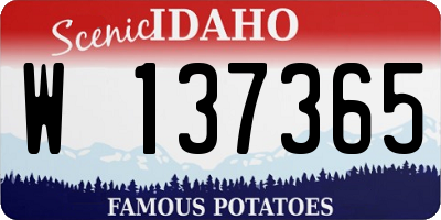 ID license plate W137365
