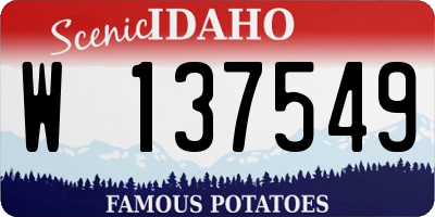 ID license plate W137549