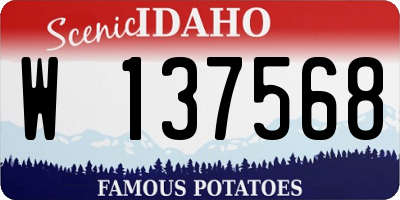 ID license plate W137568