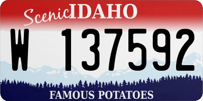 ID license plate W137592