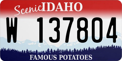 ID license plate W137804