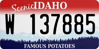 ID license plate W137885