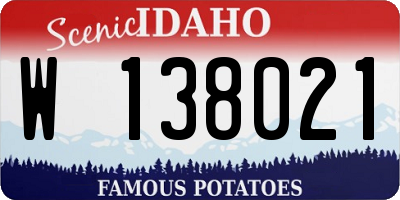ID license plate W138021