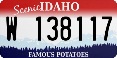 ID license plate W138117