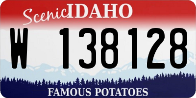 ID license plate W138128