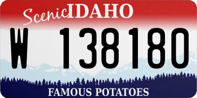 ID license plate W138180