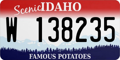ID license plate W138235