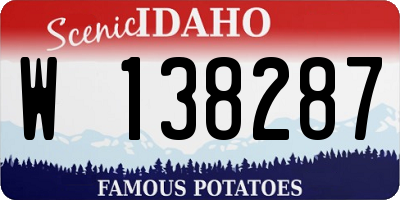 ID license plate W138287
