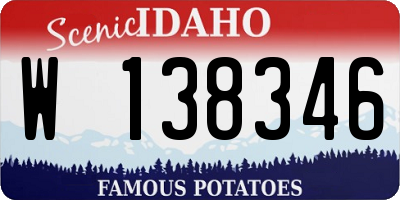 ID license plate W138346