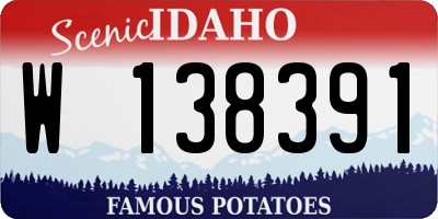 ID license plate W138391